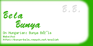 bela bunya business card